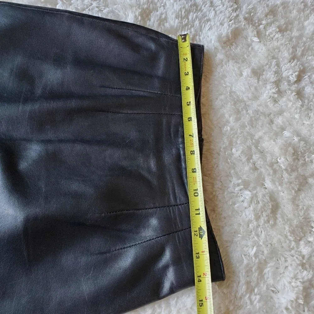 CEDARS‎ Vintage Women's Leather Skirt Size Small Black
